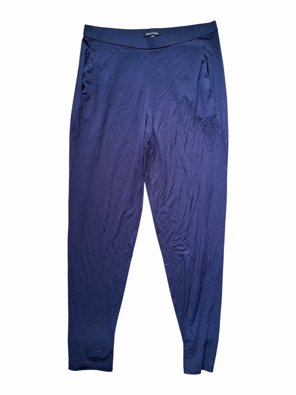 Eileen Fisher Knit Navy Pants Size M Inseam 28” pockets 729